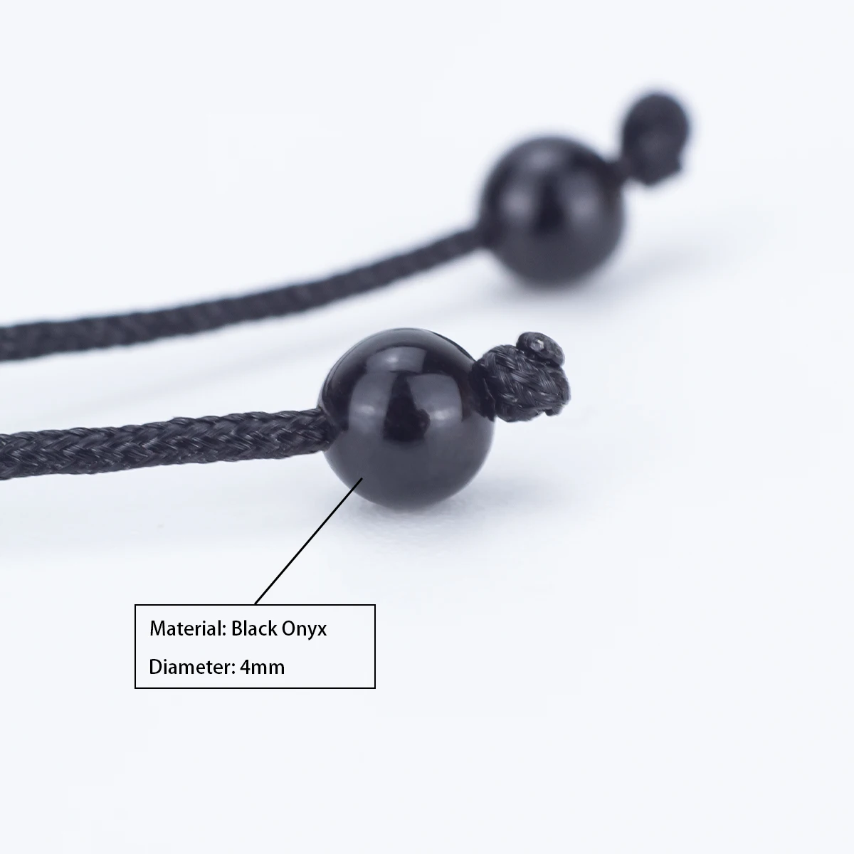 Fashionable natural stone obsidian cat pendant braided rope bracelet customizable braided bracelet fashion jewelry