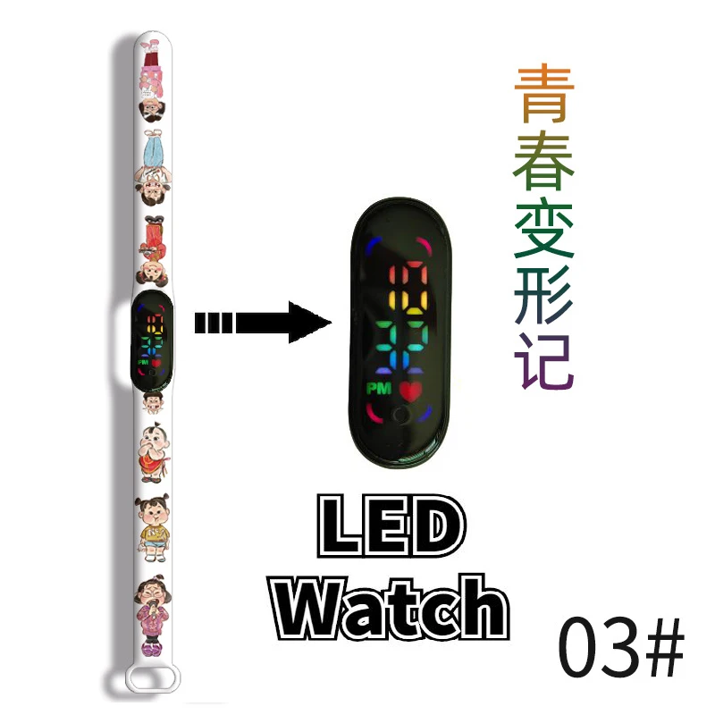 子供用時計,子供用時計,赤い時計,シリコン,Mi LED,防水