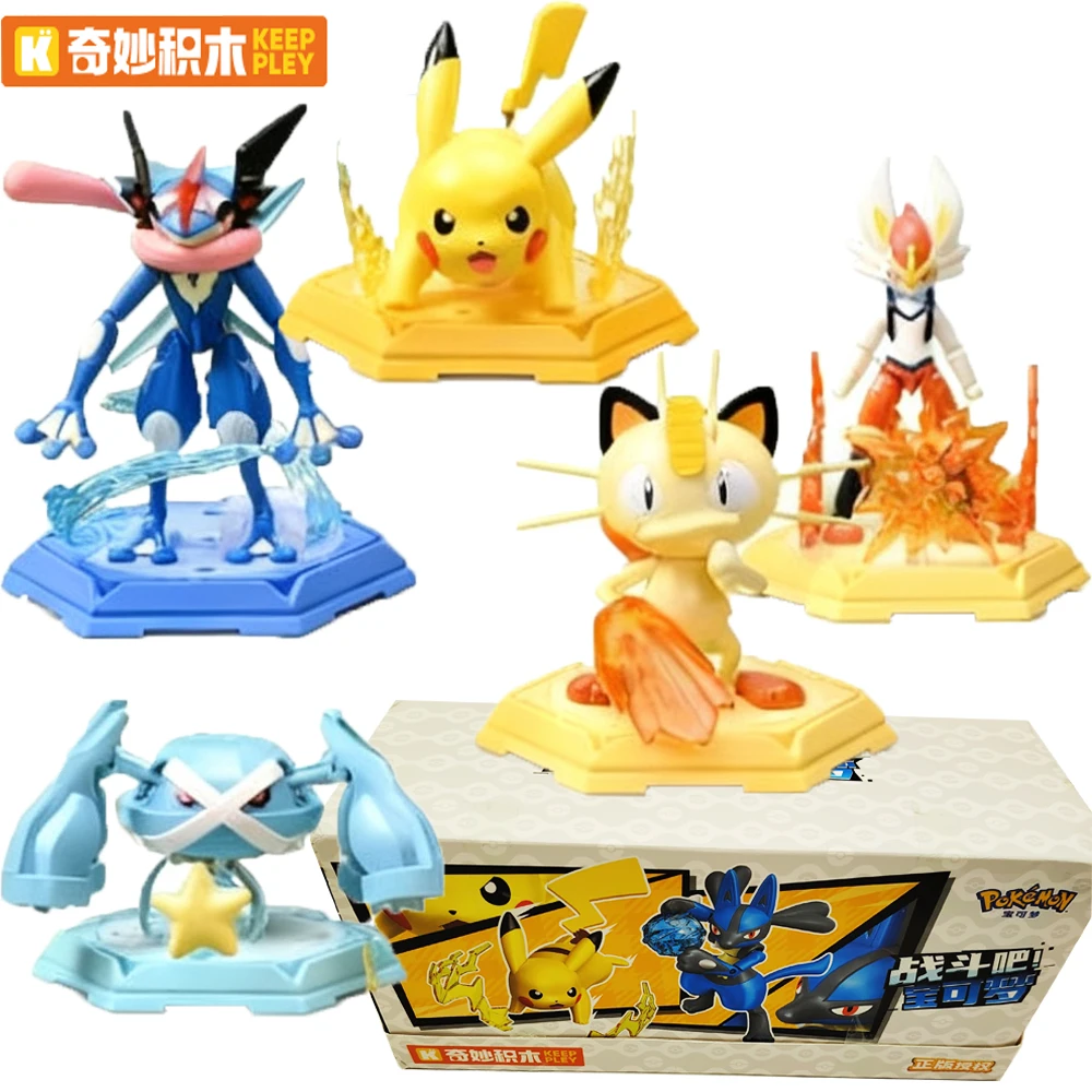 

Original Keeppley Pokemon Assemble Building Blocks Creative Cartoon Puzzle Model Toys for Kids Desktop Decoration Holiday Gifts