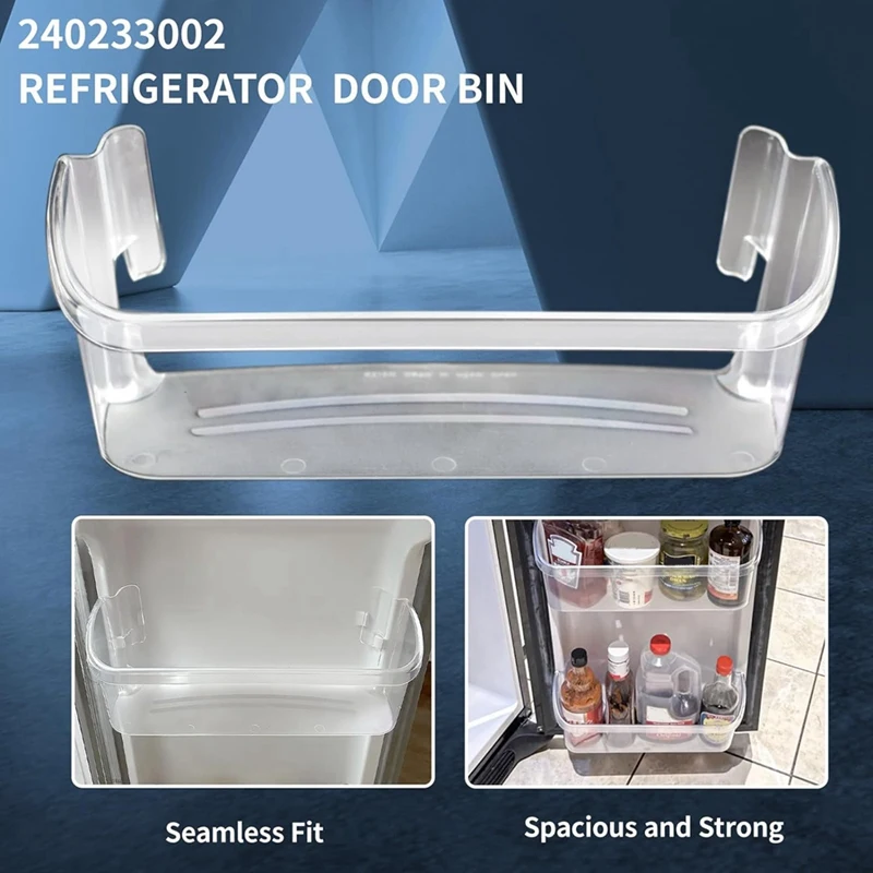 

240323002 Refrigerator Door Bin For Refrigerator Accessories Bottom Fridge Shelves 2PACK