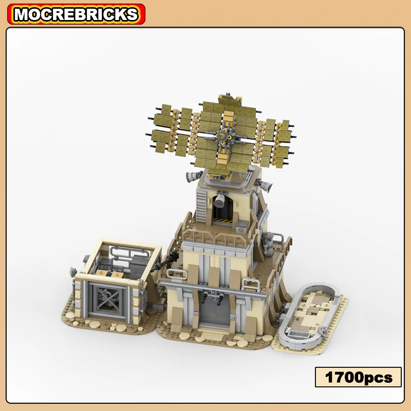 MOC-166389 Space War Series Desert Military Base Tatooin Control Center Modular Building Block Assembly Model Brick Toy Gifts