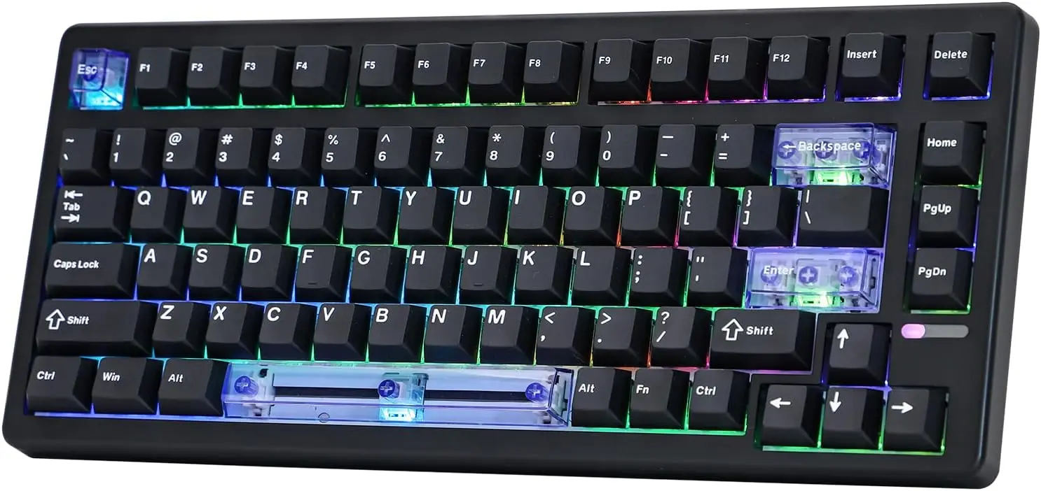 

Hall Effect Gaming Keyboard, 8K Polling & 32K Scan, Creamy Gasket, Hot-Swappable RGB Backlit Wired for PC Mac (Black)