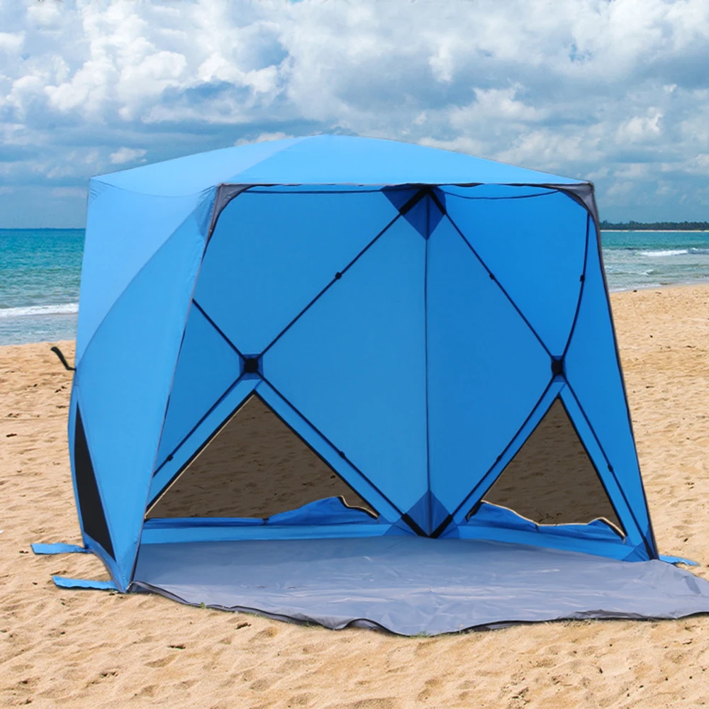 

Modification E-RIKE Sunshade Foldable Beach Tent Custom Popup Shelter Lightweight Summer UV Protection Beach Tent