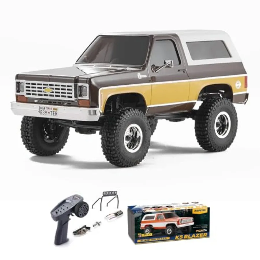 

Радиоуправляемый краулер FCX24 FMS 1/24 K5 Chevy Blazer, официально лицензированный мини-пикап/внедорожник 2-в-1, 4WD, 8 км/ч, 2 скорости