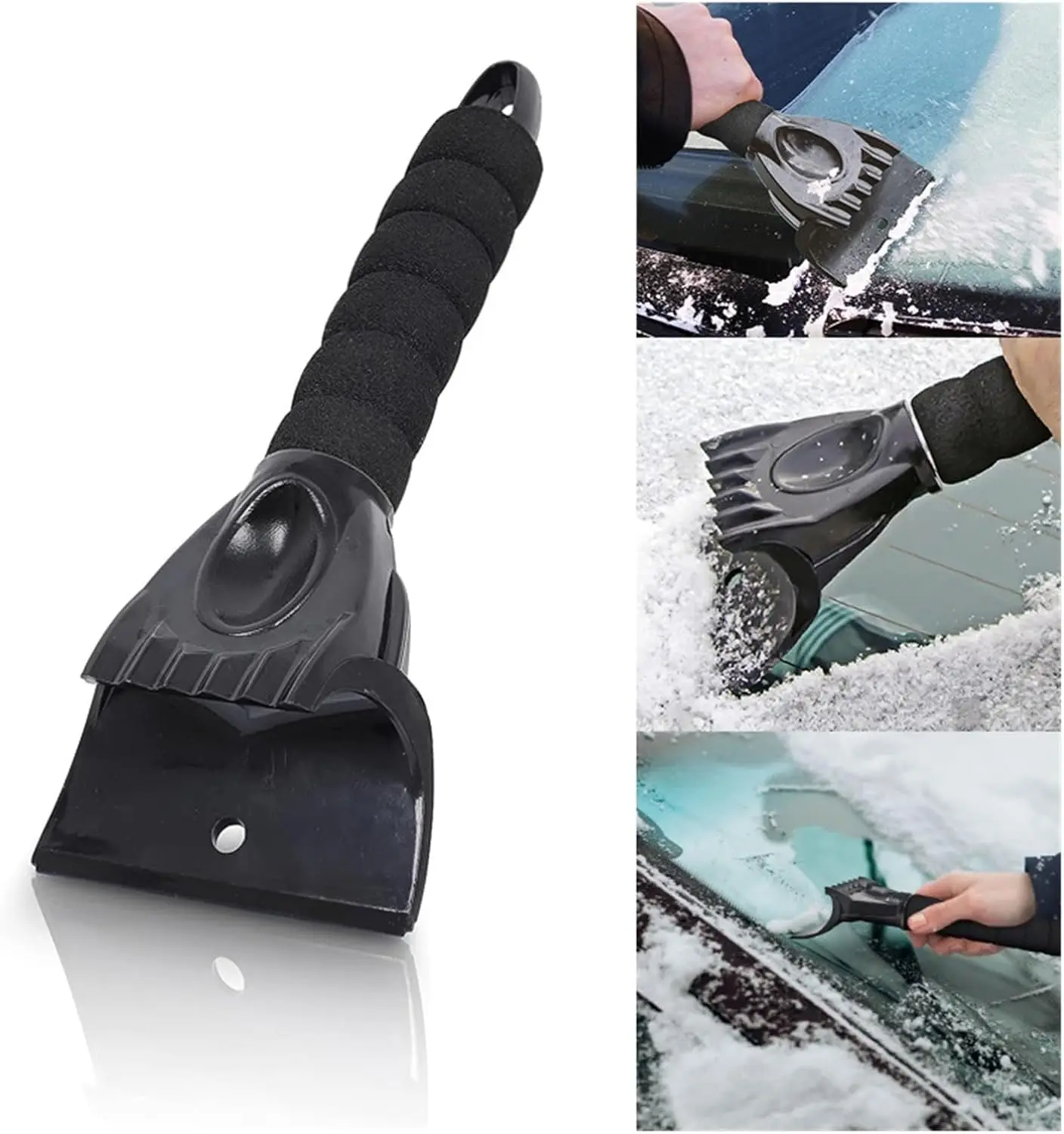 مجرفة ثلج فعالة لزجاج السيارة الأمامي للشتاء تزيل الصقيع الجليدي من ملحقات تنظيف أداة مكشطة أبواب النوافذ التلقائية