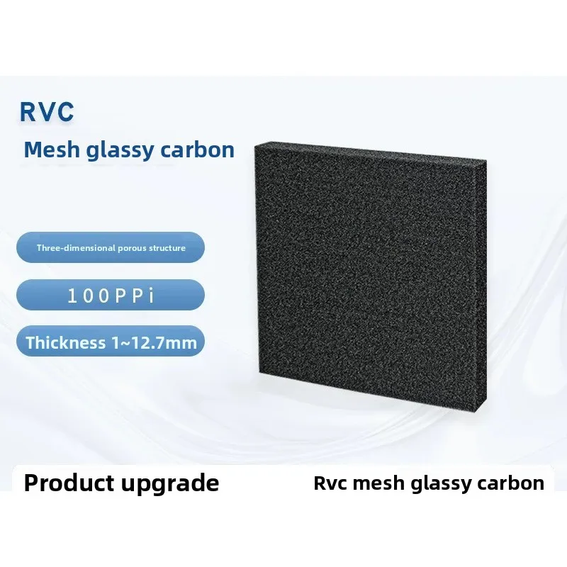 RVC Vitreous Carbon Sheet, 100 PPI Foam GC Electrode for Lab Electrochemistry