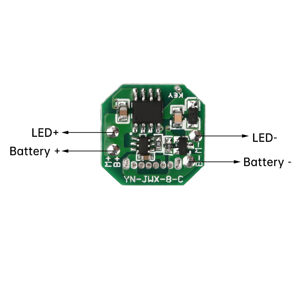 3.7-4.2V Flashlight Driver Board Type-C Charging Port Integrated Charging And Discharging Module DIY Circuit Board for 10W lamp