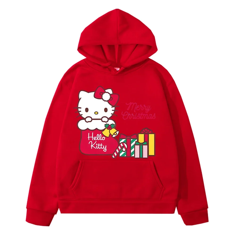 hello kitty Autumn anime hoodies Sanrio print hoodie Fleece sweatshirt y2k sudadera Christmas pullover jacket kids clothes girls