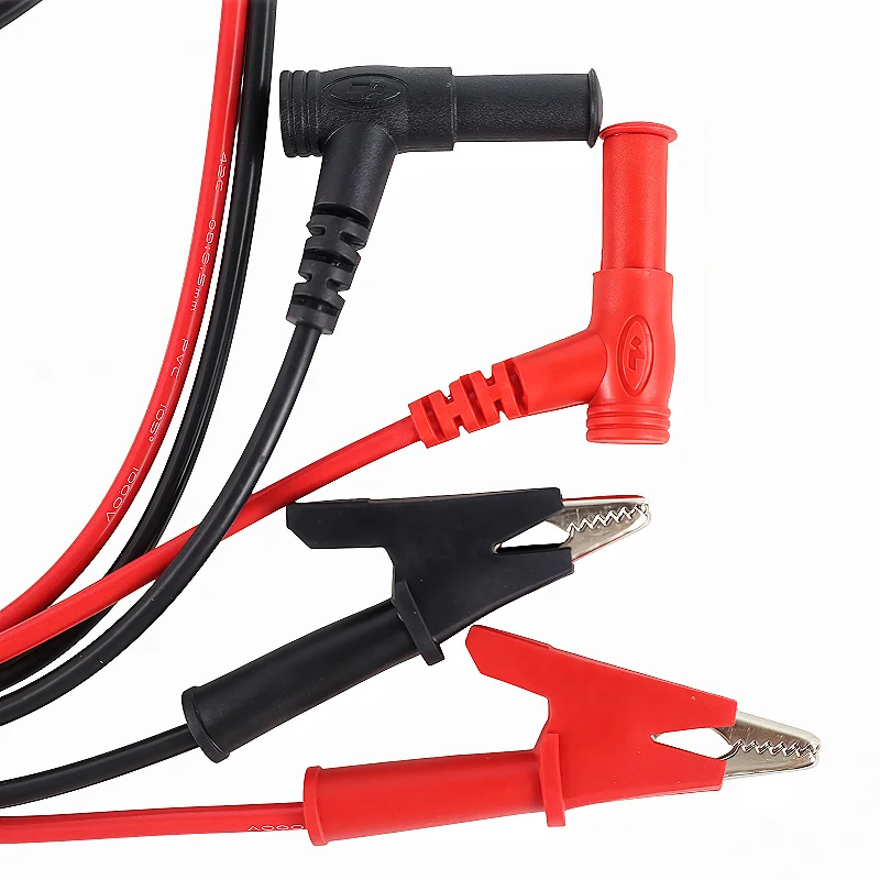 1 Pair 20A Alligator  Clip Multimeter 4MM Alligator Test Cable Connector Cord Length 100CM for Multimeter Measure Tool