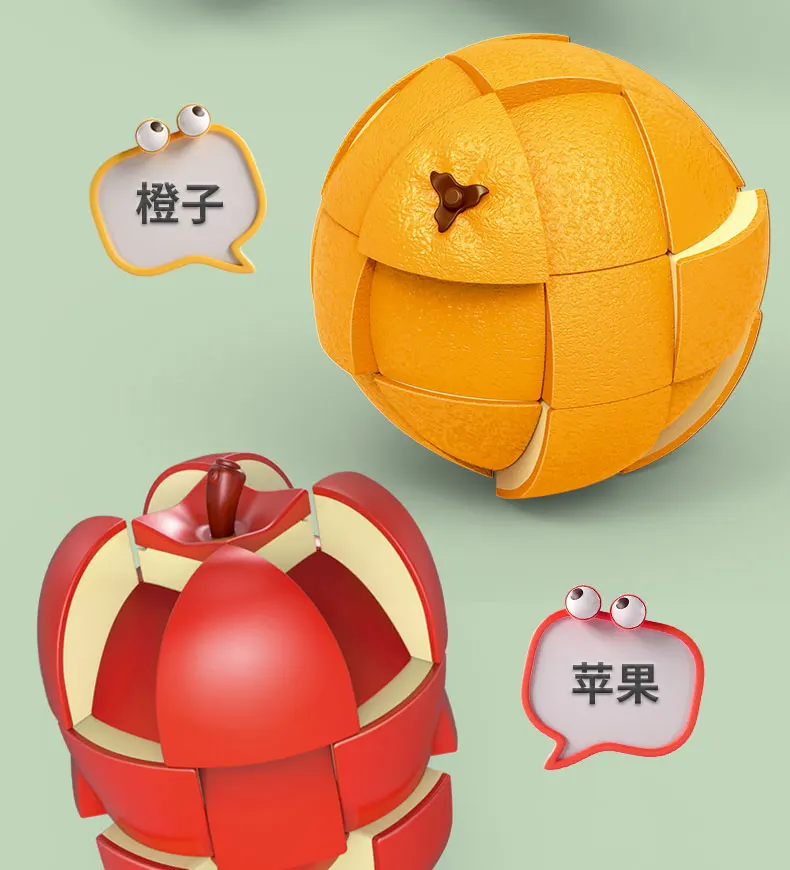 [Picube] FanXin Fruits Strange-Shape 3x3 Cube High Speed Cubes Puzzle Magic Professional Learning&Educational Cubos Kid Toys