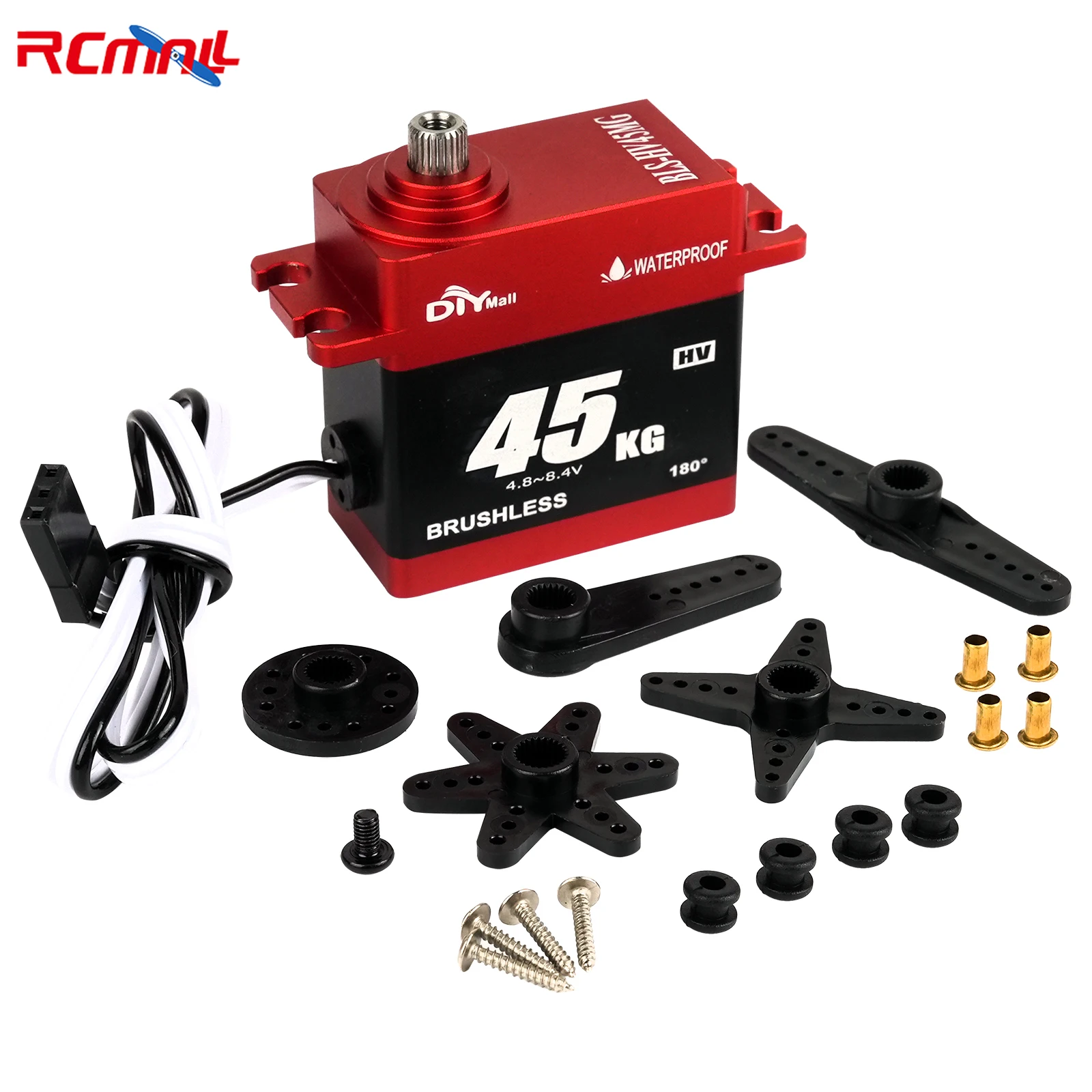 Digitales RC-Servo mit hohem Drehmoment, bürstenloser Servomotor, wasserdicht, Ganzmetall-Hochspannung, 4,8–8,4 V, Lenkservo für 1:8 1:10 RC-Auto – Detail 2