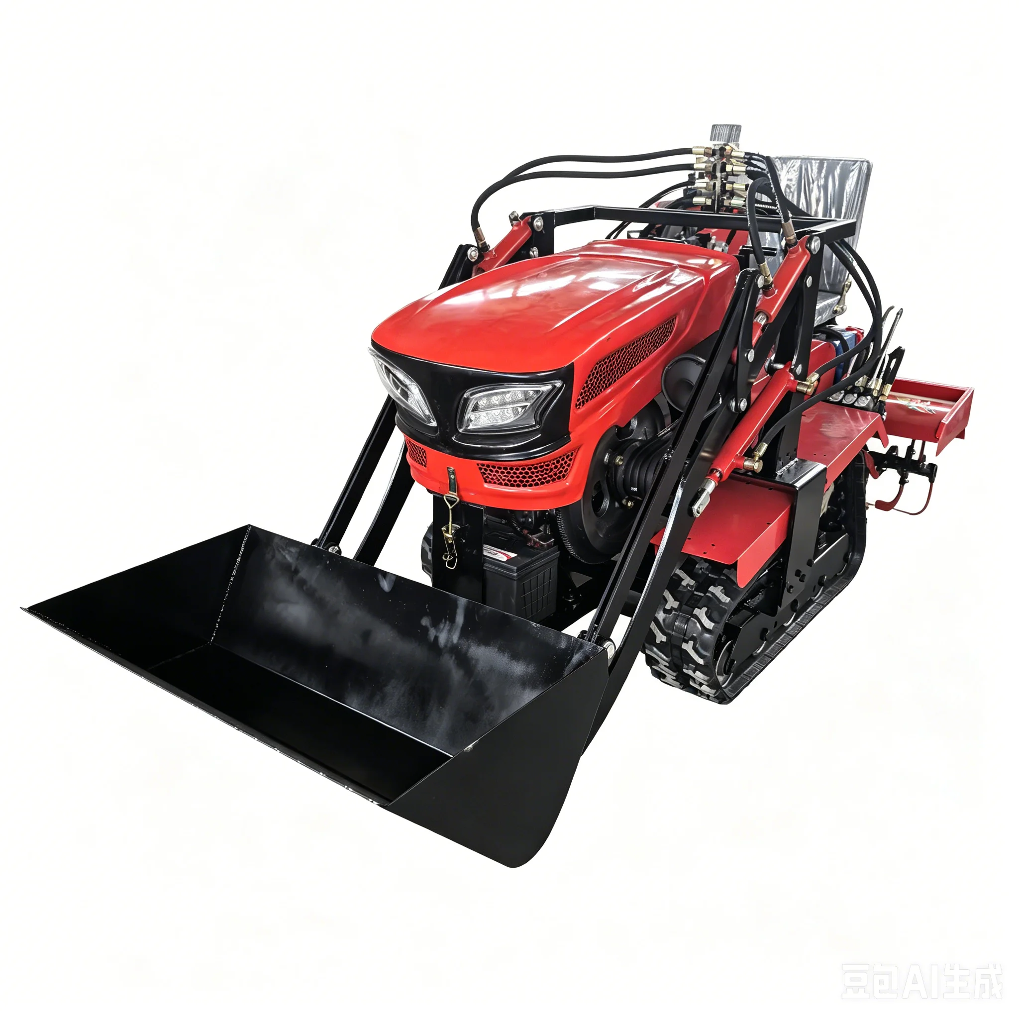 Ride on Rotary Tiller Garden Mini Tractor Agriculture Equipment Cultivator Machinery With Excavator and Front Loader