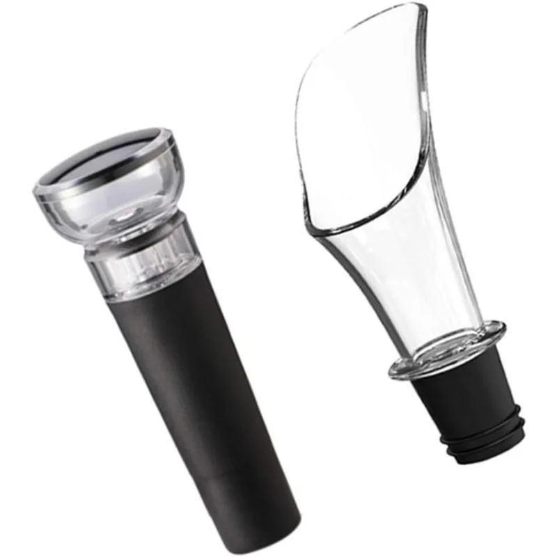 Wine Bottle Pourer Sealer Stopper Bottle Pourer Wine Aerator Pour Wedding Wine Stoppers Kitchen Vacuum Stopper