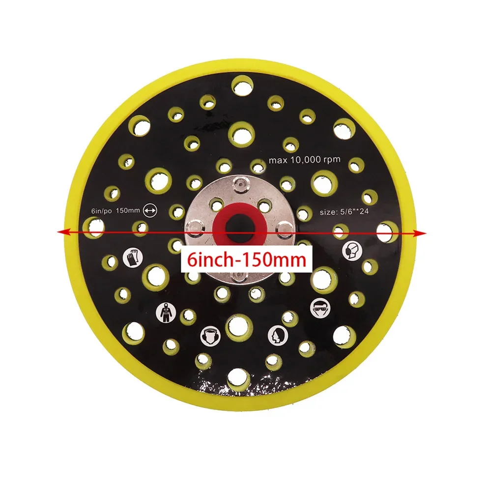 6 Inch 52 Holes Sander Backing Pad Hook&Loop Dust Free Durable Sanding Disc MIRKAs 150mm Sander-Backing Pad-Accessories Tools