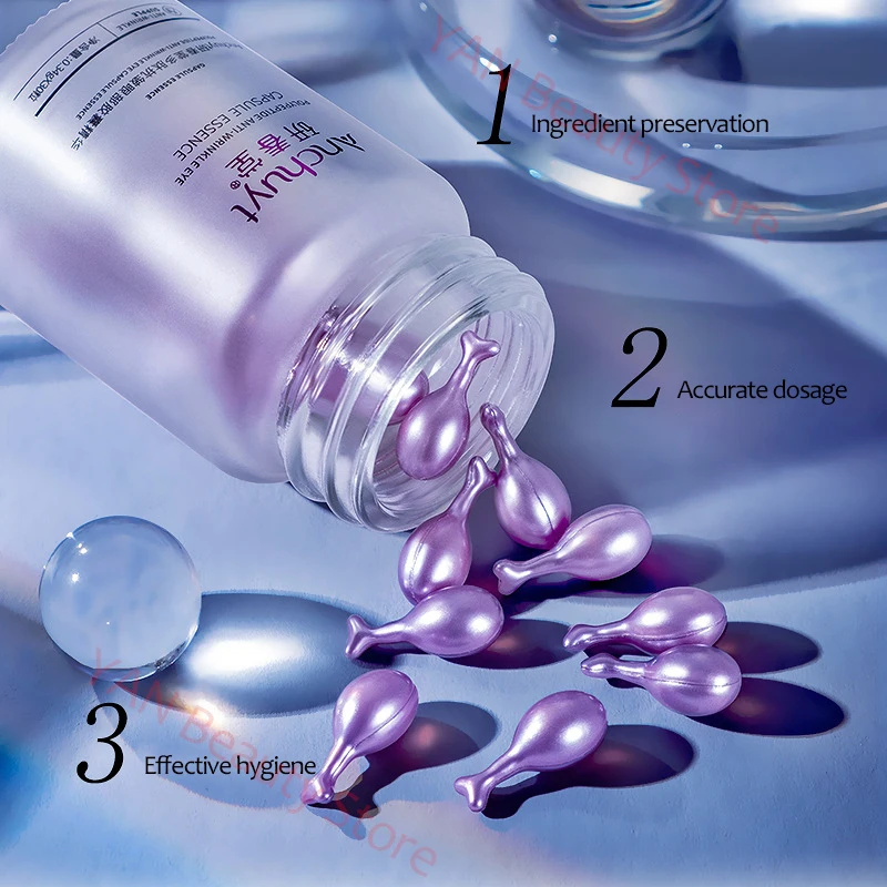 Polypeptide Anti Wrinkle Eye Capsule Retinol Eye Firm Essence Vitamin E Ceramide Grape Seed Extract Squalane Remove Dark Circles