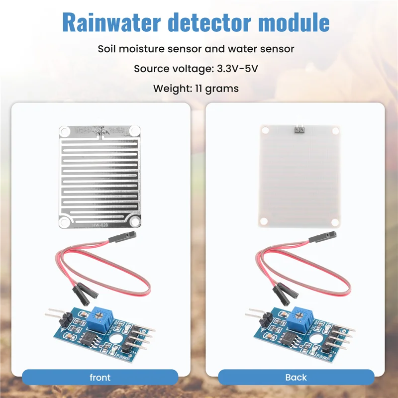 Rain Sensor Module Rainwater Rain Sensor Module 3, 3V-5V-A09I