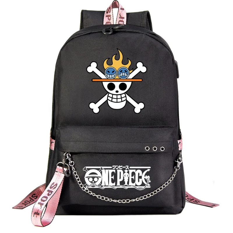 One Piece New Cartoon Student Schoolbag Large Capacity Lightweight Casual Waterproof Shoulder Pad Stain-Resistant Backpack