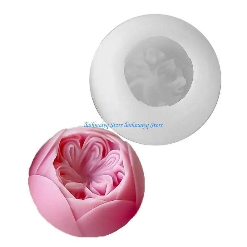

573B Creative Silicone Mold 3D Rose Flower Ornament Moulds Silicone Craft Molds Silicone Texture for Crafting