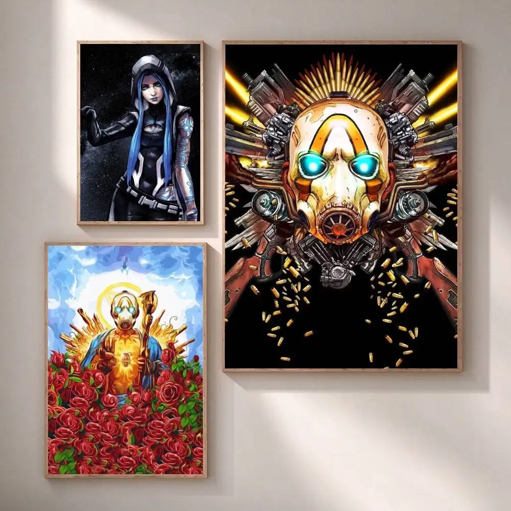 B-Borderlands Zer0 Maya Game  Poster Waterproof Wall Art Sticker For Bar Living Room Vintage Decor High Quality Print Gift