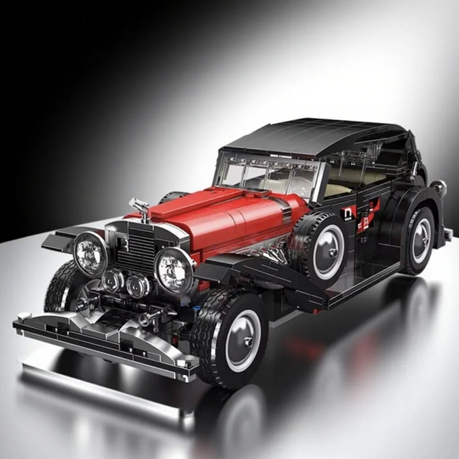 Veicoli tecnici classici Oldtimer MOC-10114 Auto d'epoca 1308PCS Stampo Re Building Blocks Giocattoli per adulti Regalo per bambini