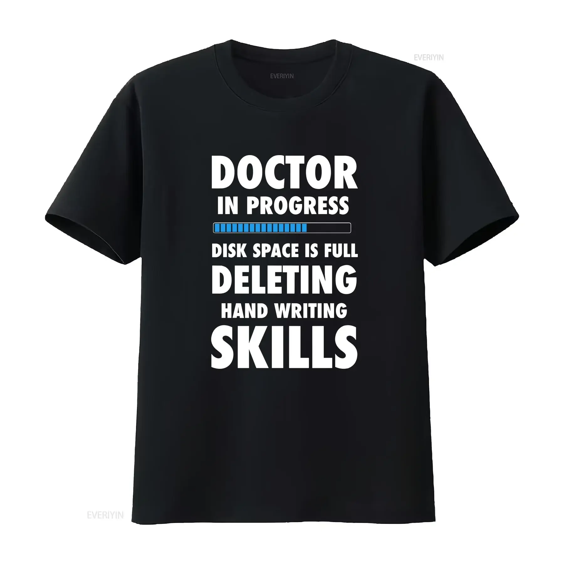 Doctor Funny PHD T Shirt Medical tee In Progress Hand Writing Youth  vintage Washed Unisex Slightly streetwear Breathable