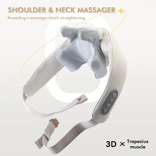 Imagen 2 del producto Masajeador inalámbrico de cuello y espalda, chal de masaje para amasar hombros, masajeador Trapezius relajante Cervical