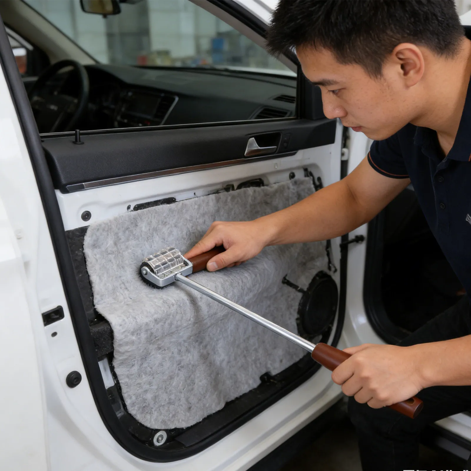 

Car Sound Deadening Roller 15.6 Inch Bearings Equipped Wheel Long Handle Automotive Soundproof Insulation DIY Installation Auto