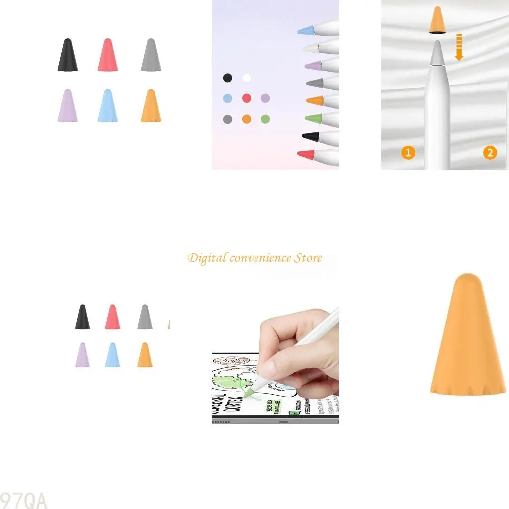 

97QA Silicone Case Protectors Proetct Cover Sleeve for Pencil 1st 2nd Gen/M-pencil