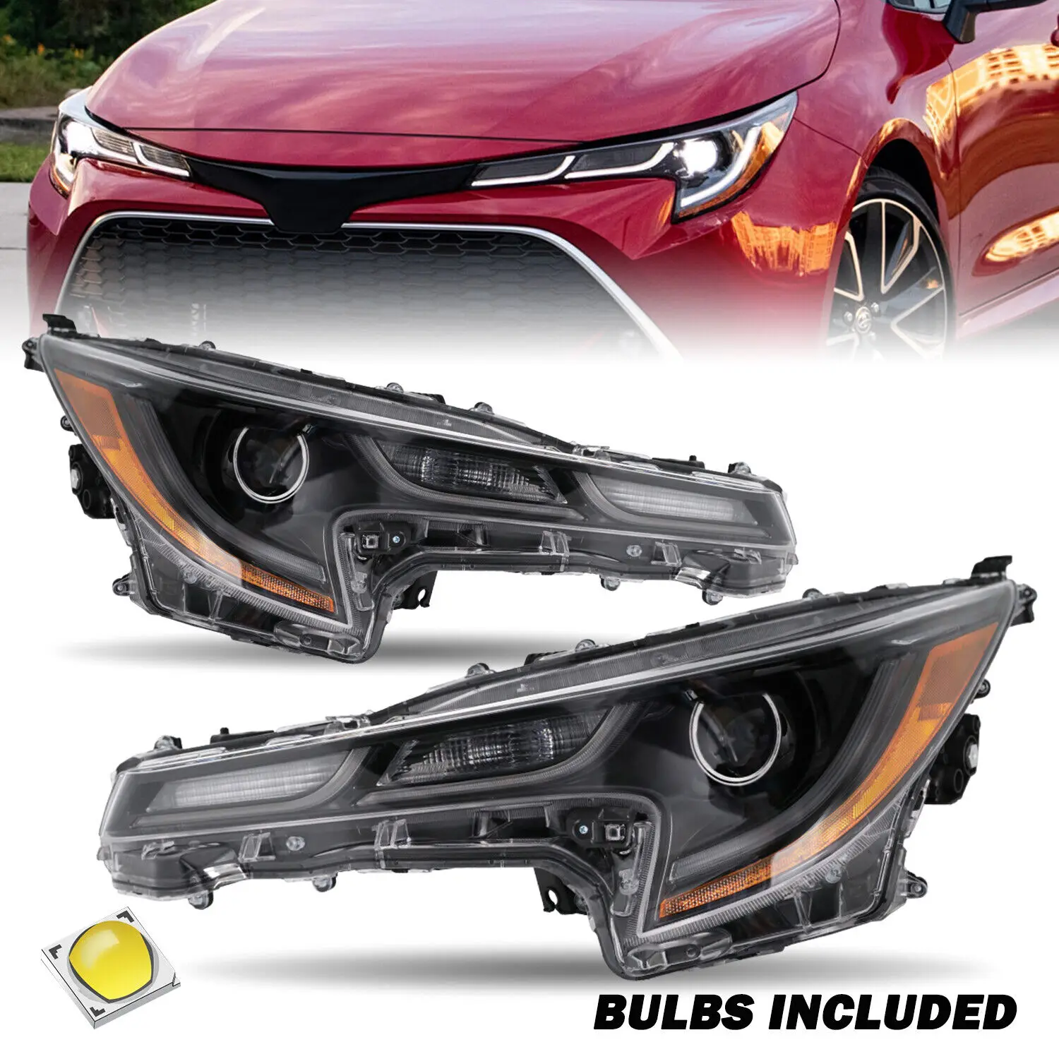 For 2020-2021 Toyota Corolla SE XLE XSE LED Driver Passenger Side Headlight Driver Passenger Side Headlight