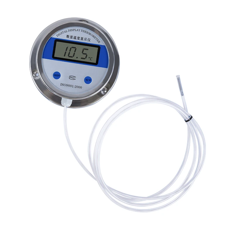 

Digital Bimetallic Thermometer -50-200℃ LCD Display PT100 Temperature Meter M27*2 SS304 PT100 Temperature Gauge
