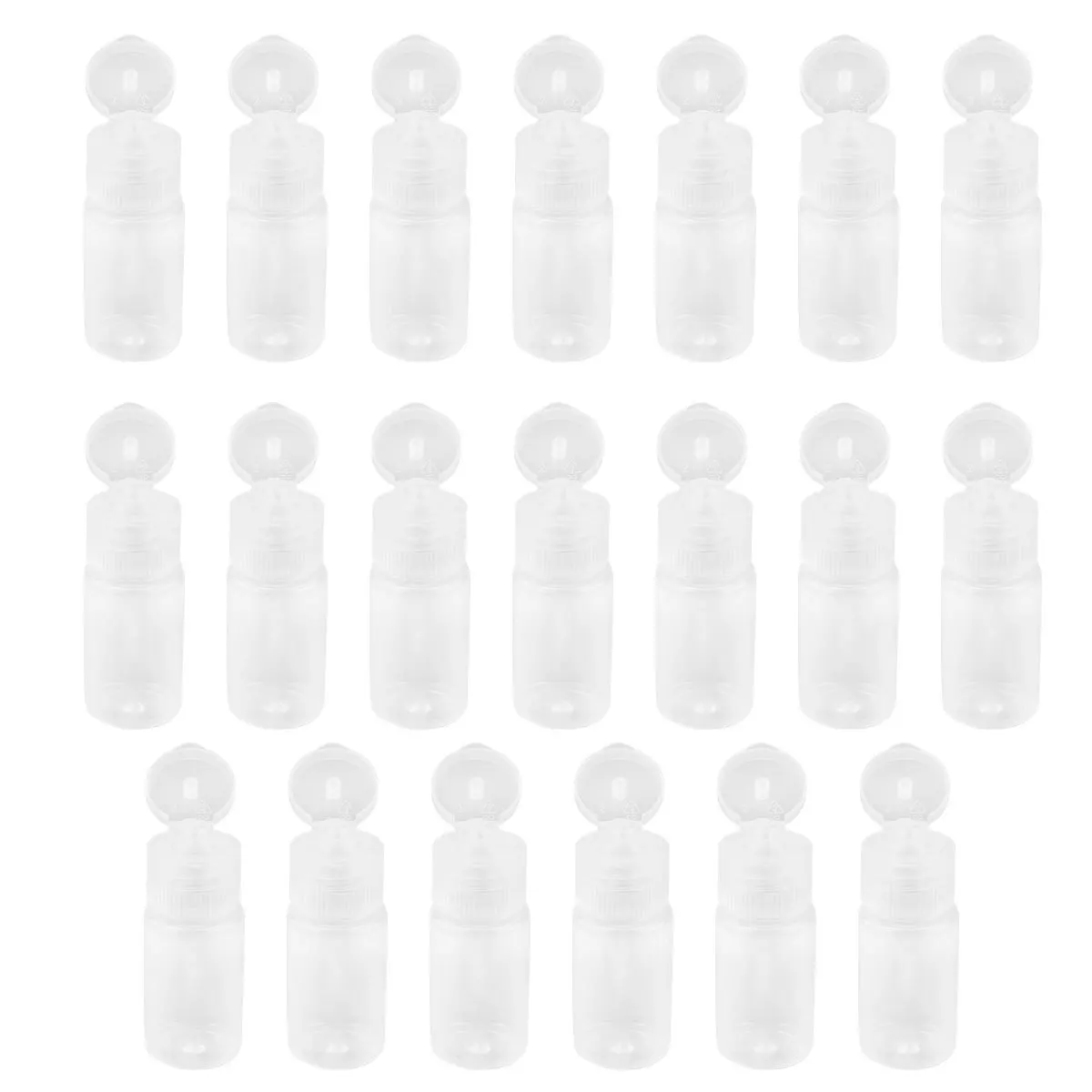 

20 шт. компактных пустых флаконов по 10 мл для путешествий, для ухода за кожей, многоразовые портативные дозаторы, легкие, герметичные, для косметики