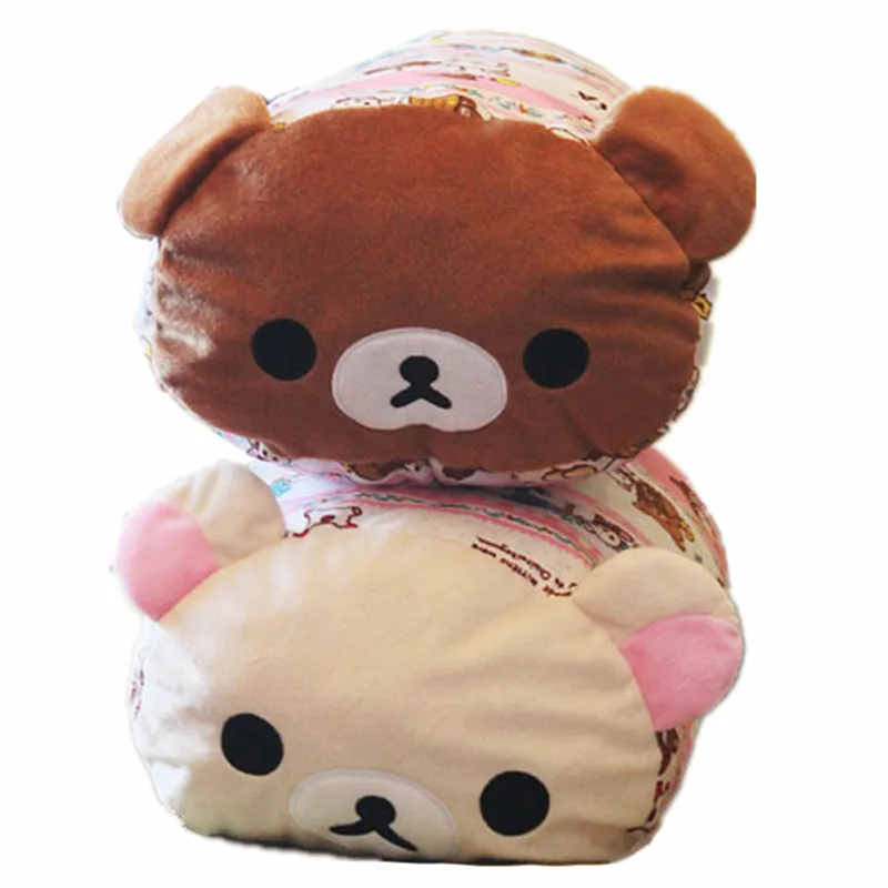 Novo kawaii bonito dos desenhos animados rilakkuma almofada travesseiro de pelúcia crianças meninas meninos brinquedos de pelúcia para crianças presentes de natal