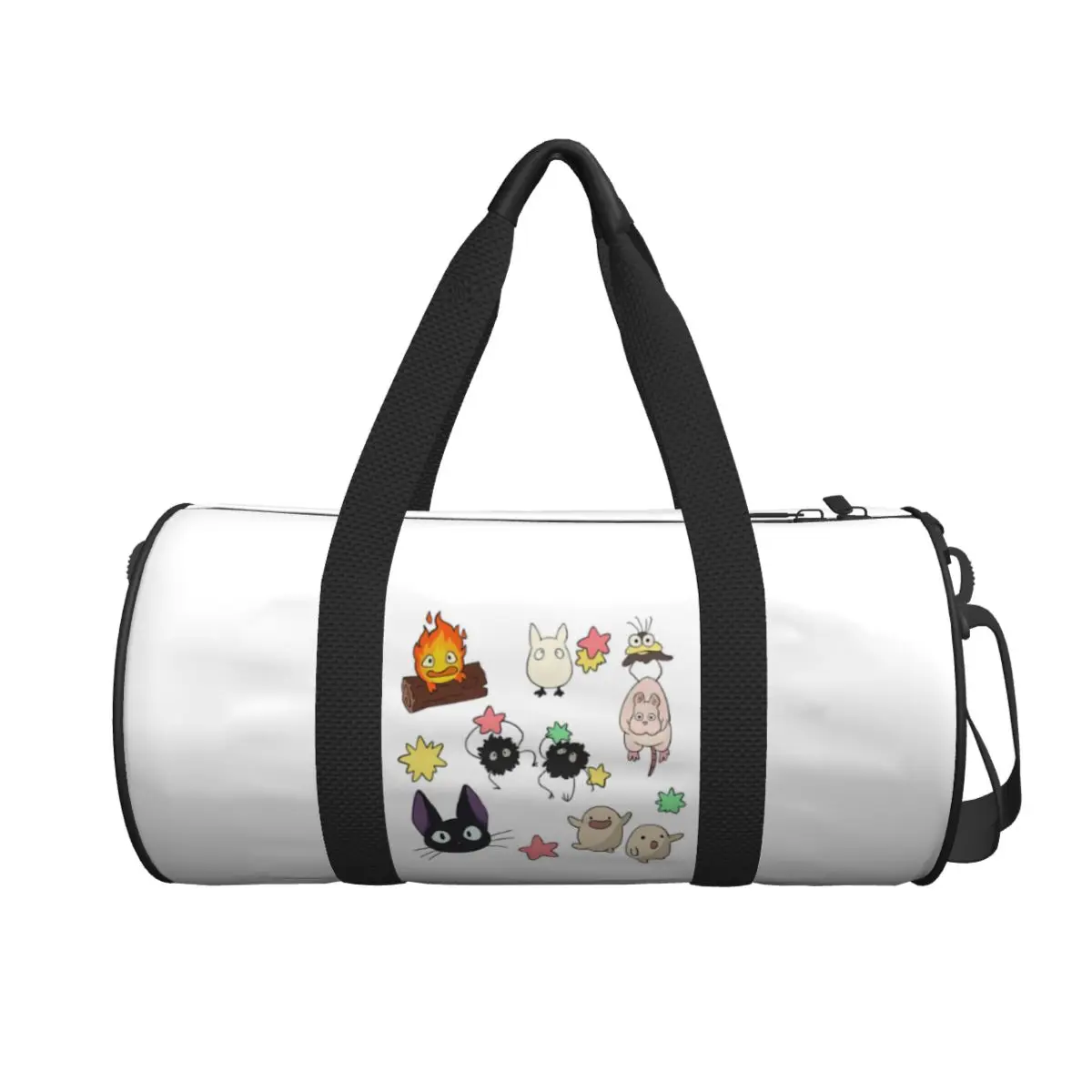 

Большая многофункциональная спортивная сумка-даффл с дизайном в стиле Гибли, для путешествий, фитнеса и повседневного использования