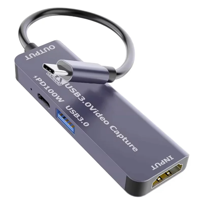 

B24B 100 Вт PD USB 3.0 карта видеозахвата для Meta Quest 3 Ipad к USB/Type-C игровой видеорегистратор в реальном времени