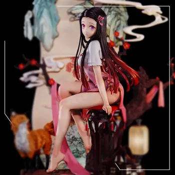 你豆子和服鬼滅之刃手辦椅動漫雕像汽車桌面擺飾模型展示禮物 10 最佳銷售 你豆子惡魔圖 - №6