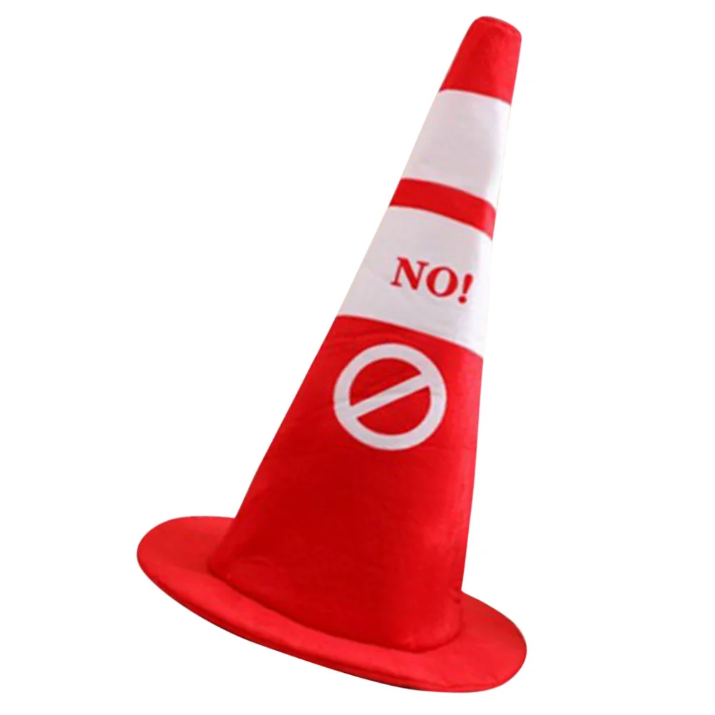 Traffic Cone Hat Comfortable Plush Novelty Cosplay Headwear Beer Selfie Safety Party Pp Cotton Shape Photo Prop