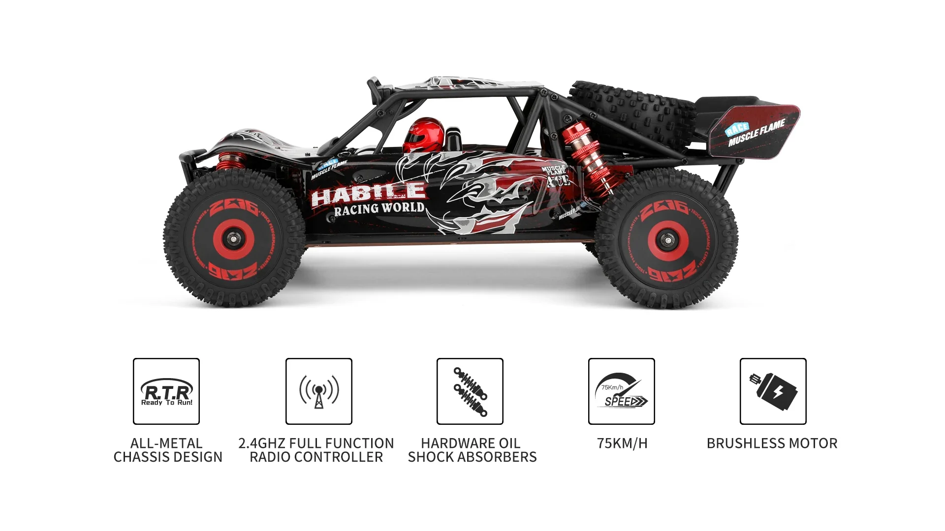 WLtoys 124016 124018 Brushless RC Car 75 KM/h Or 55KM/h 2.4G 4WD Electric High Speed Off-Road Remote Control Drift Racing Toys