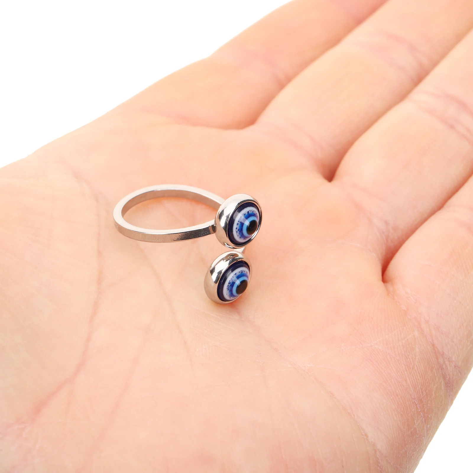 Demon Eye Ring Vergulde Ringen Evil voor Dames Sieraden Verstelbare Wrap Roestvrij Staal