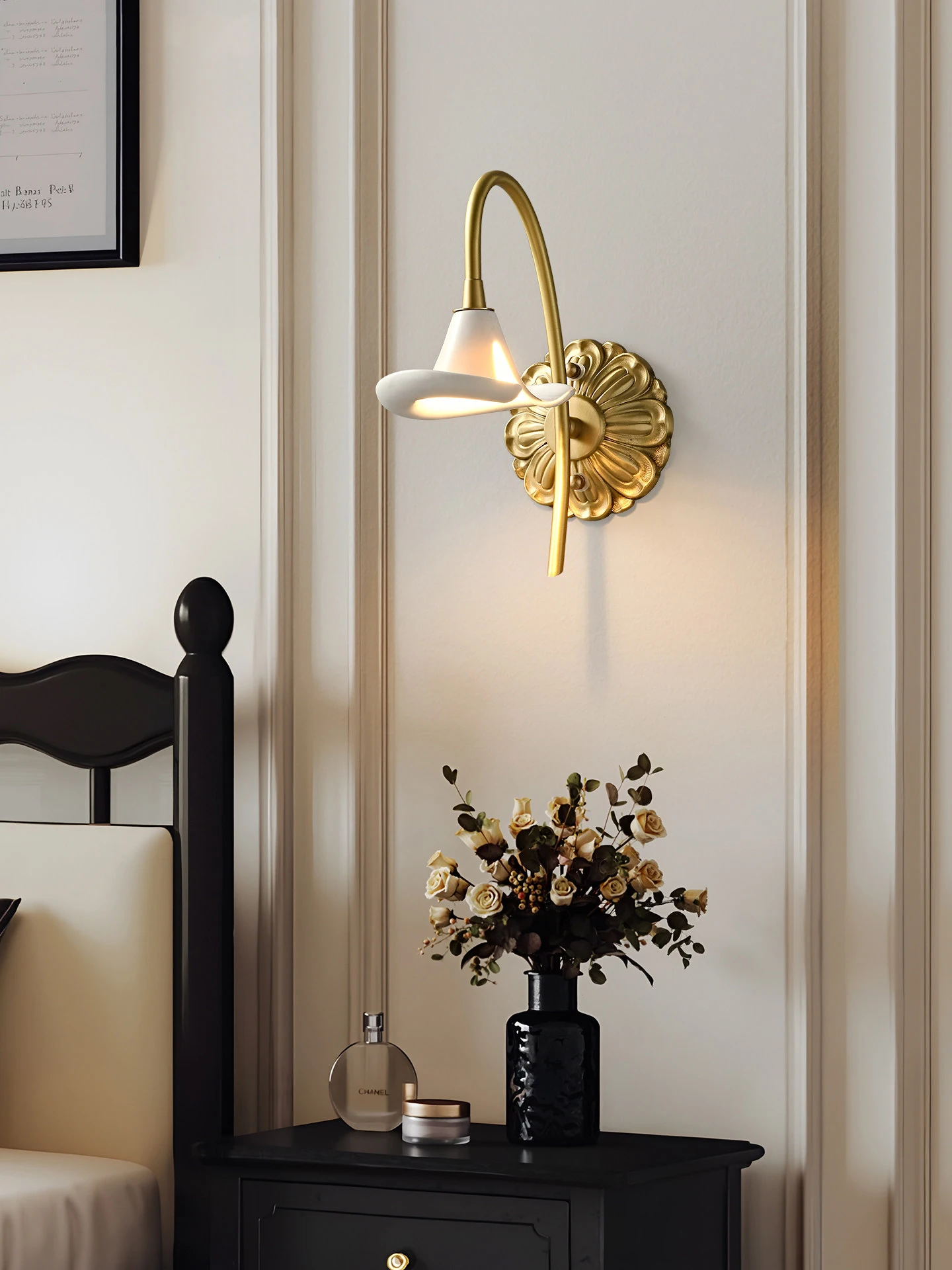 French Ceramic Wall Lamp Living Room TV Back Wall Ambience Decorative Lamp Bedroom Bedside Lamp Corridor Aisle Balcony Wall Lamp