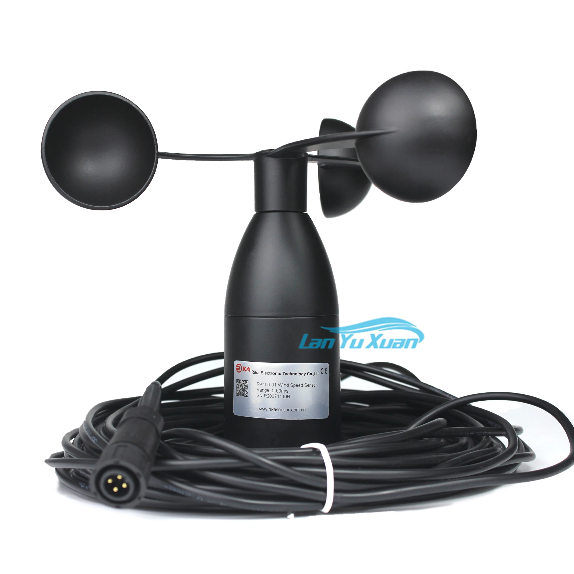 RK100-01 Hall Effect Pulse Output Weather Monitoring Metal Cup Anemometer Wind Speed Sensor Price