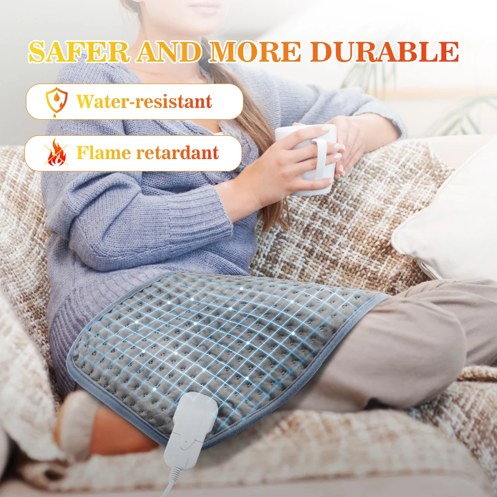 Electric Heating Pad Blanket Timer Heating Pad For Shoulder Neck Back Spine Leg Winter Warm 58x29CM