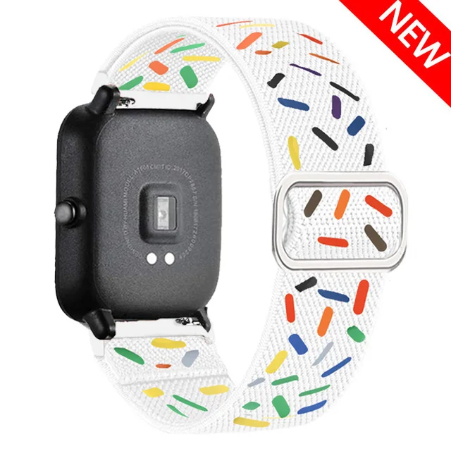 20mm/22mm Band für Amazfit GTS 4/2/GTS2 Mini/GTR/4/3/Pro/GTR2 Nylon-Elastik-Uhrenarmband Amazfit Bip 6 5/Active 2/Helio Armband