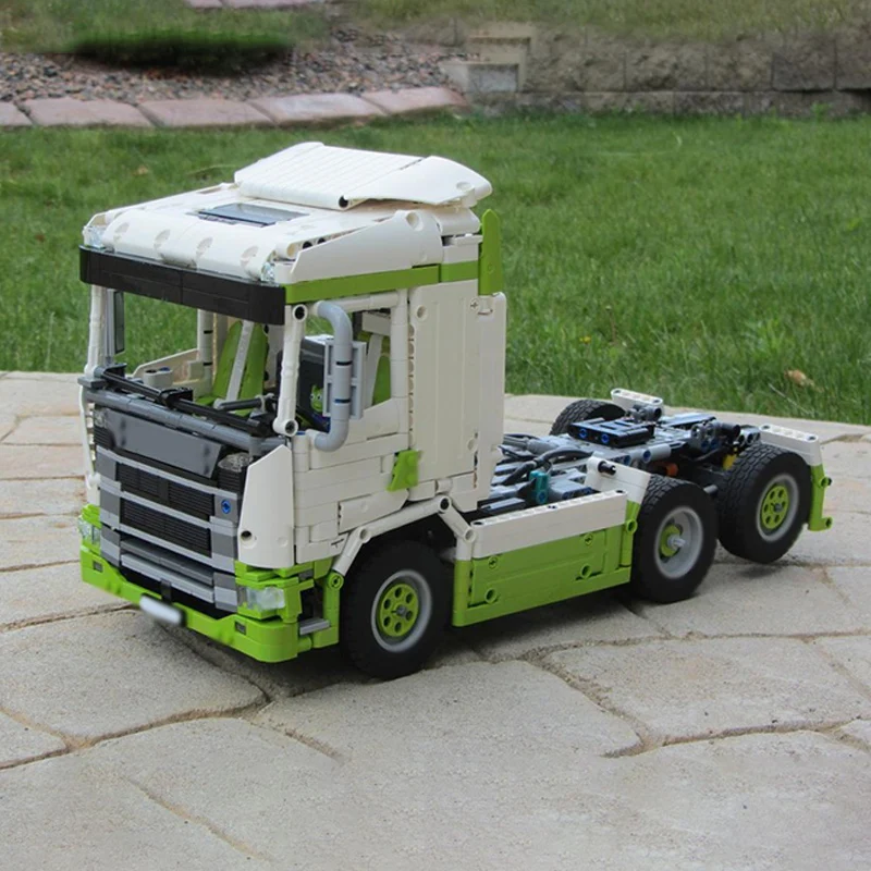 مدينة نموذج سيارة MOC قوالب بناء R500 6x2 العلامة الثقيلة شاحنة وحدات التكنولوجيا الأطفال هدايا العيد تجميع اللعب دعوى