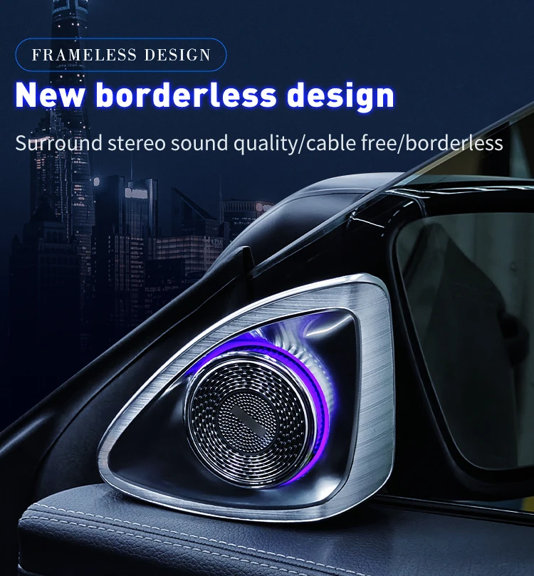 Factory Wholesale EW213Ambient Light Kit for 2016-2023 Mercedes-Benz E-Coupe Air Vent 4D Rotating Tweeter Door Speaker Cover