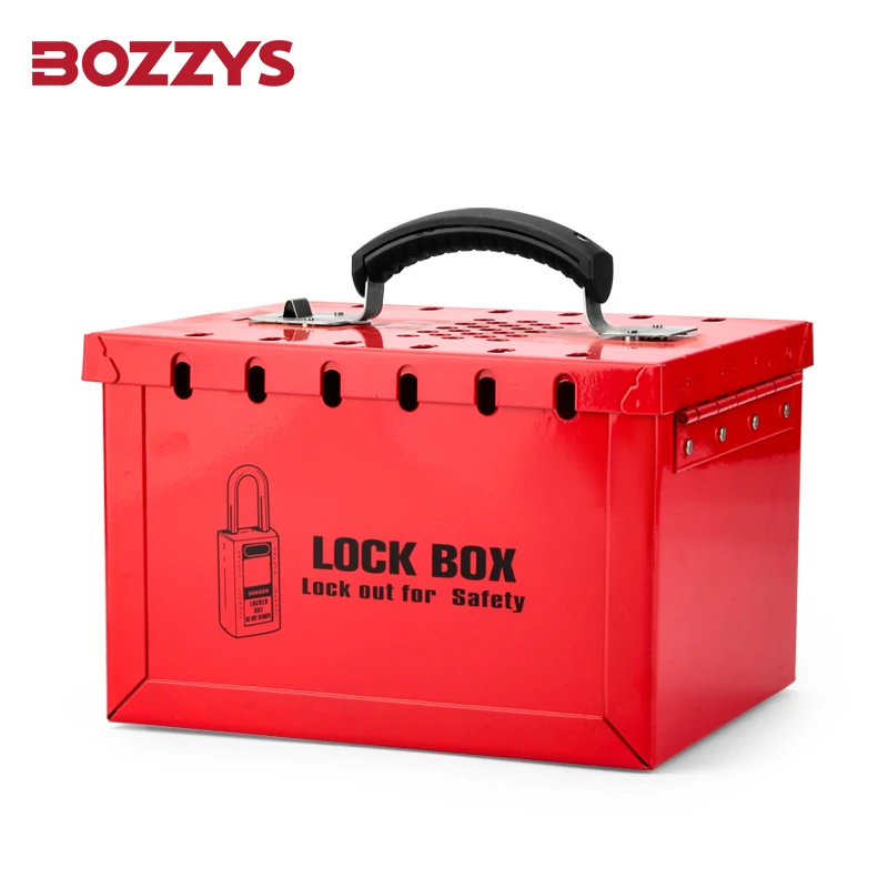 

BOZZYS Safety Group Lockout Boxes with Plastic-coated Steel Plate Suitable to Multiple Workers Lockout-tagout Equipment