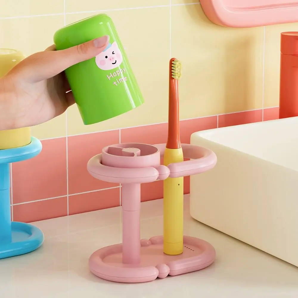 

Dopamine Toothpaste and Toothbrush Holder with Cup/Cover Dust-proof Toothbrush Holder Storage Drainable Tooth Brush Stand