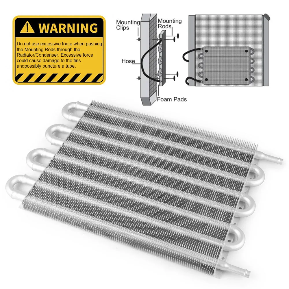 Pendingin oli transmisi jarak jauh, Kit konverter Radiator Manual otomatis 4 baris 6 baris 8 baris Universal Aluminium