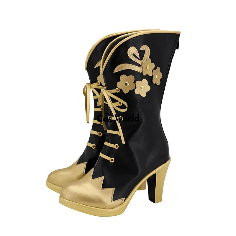 qq681Twisted Wonderland Vil Schoenheit Jogos Personalizar Cosplay Sapatos de Salto Alto Botas