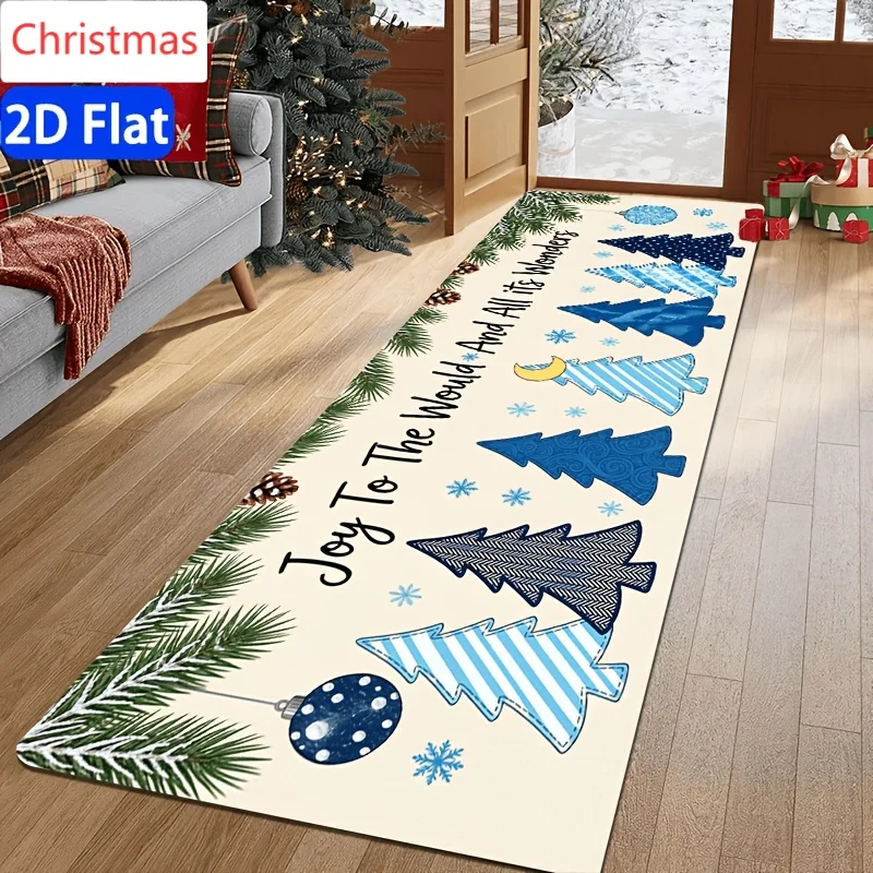 Merry Christmas Gingerbread Kitchen Runner Rug Entryway Area Rug Bedroom Living Room Laundry Floor Mat Winter Bonanza Gift