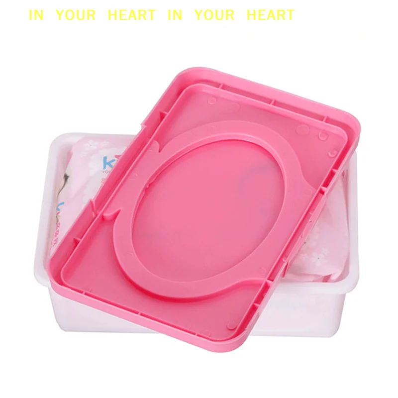 【X】Wet Tissue Storage Box Plastic Case Home Office Wipes Holder with Buckle Lid Household Dust-proof Toilet Paper Holder view 3